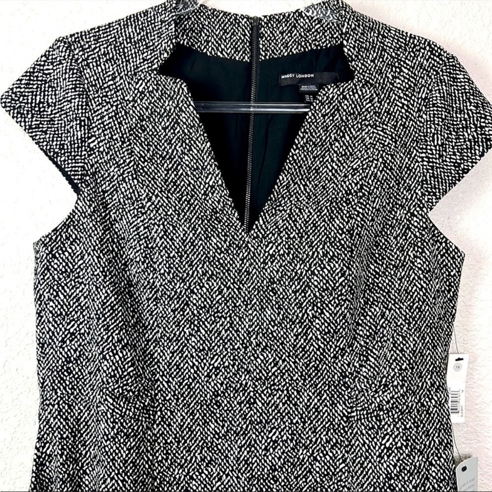 EUC Maggy London Black and White Dress
